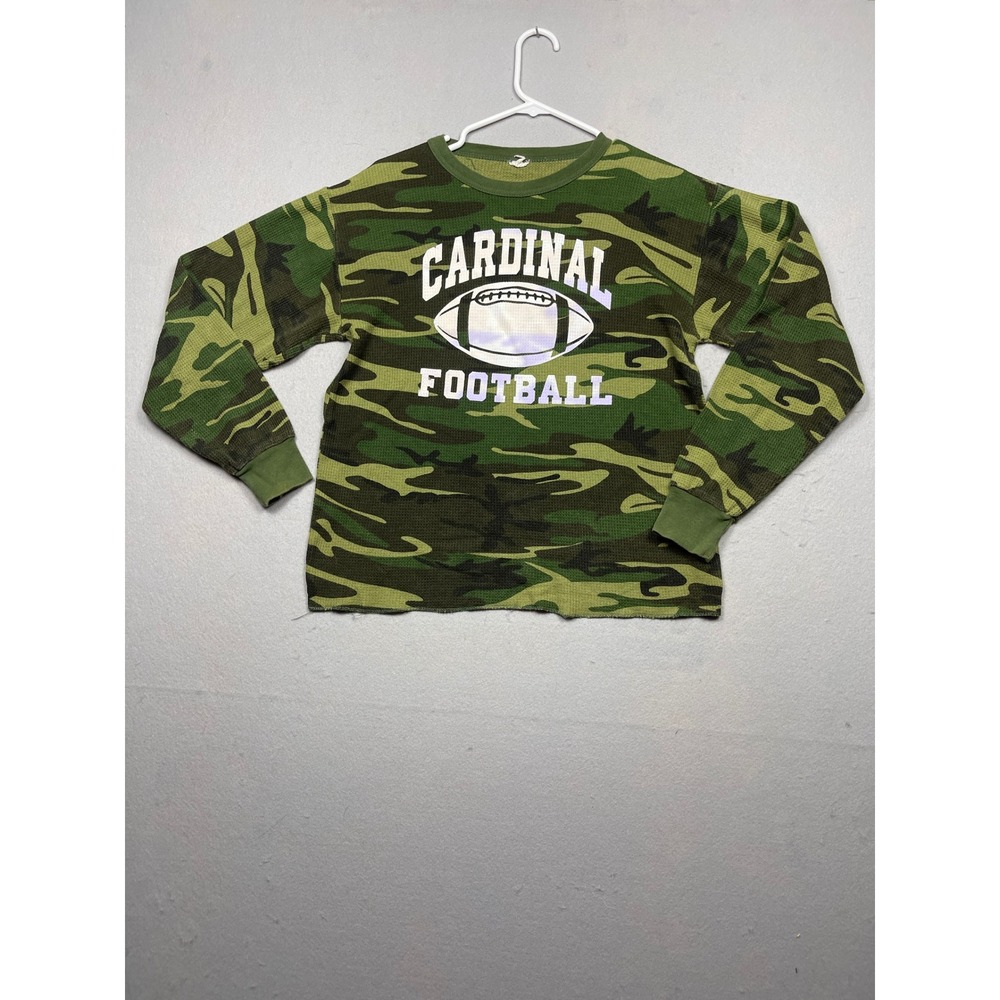Unbranded Cardinal Football Waffle Knit Camo Green L Youth Boys